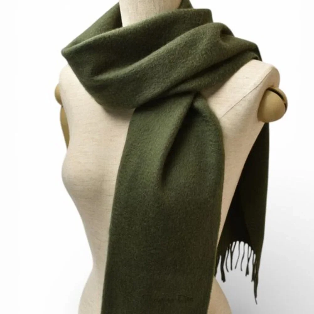 Dior Scarf Vintage Winter Wool Moss Green